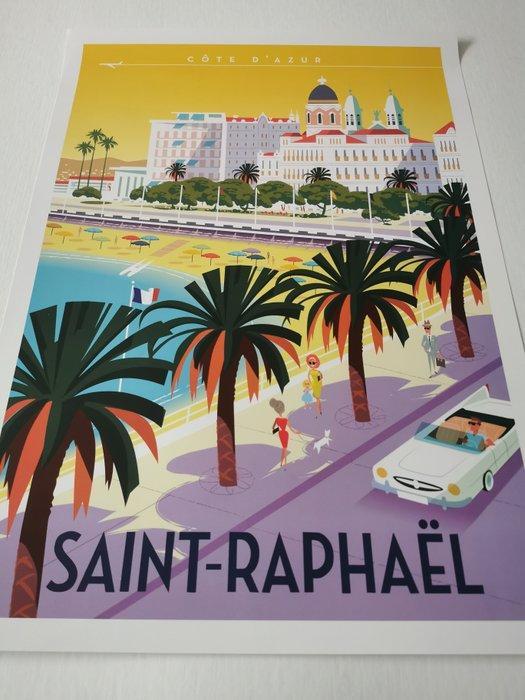Monsieur Z - SAINT-RAPHAËL - Ville - 2018 - Années 2010, Antiek en Kunst, Kunst | Tekeningen en Fotografie