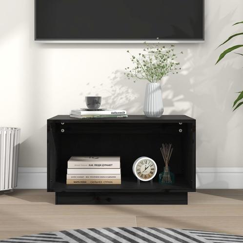 vidaXL Tv-meubel 60x35x35 cm massief grenenhout zwart, Huis en Inrichting, Kasten |Televisiemeubels, Nieuw, Verzenden