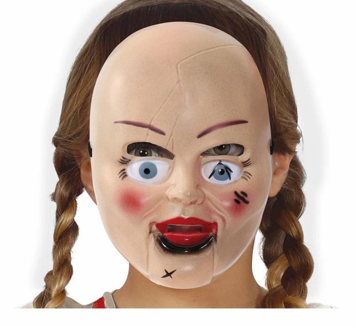 Halloween Masker Annabelle Kind, Hobby en Vrije tijd, Feestartikelen, Nieuw, Verzenden