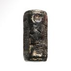 Anatolisch Speksteen Cilinderzegel met aanbiddingsscène (met