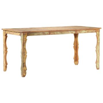 vidaXL Eettafel 160x80x76 cm massief gerecycled hout, Verzenden