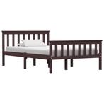 vidaXL Bedframe massief grenenhout donkerbruin 120x200 cm, Huis en Inrichting, Slaapkamer | Bedden, Verzenden, Nieuw