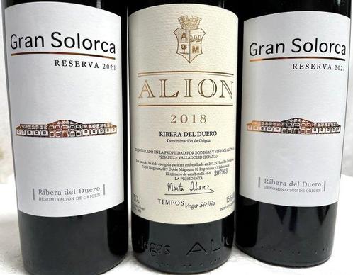 2018 Tempos Vega Sicilia, Alion & 2021 x2 Gran Solorca,, Verzamelen, Wijnen