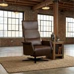 Leren relaxfauteuil Mojo - Granada Chocolate (bruin) -, Nieuw, Ophalen of Verzenden, 50 tot 75 cm, Industrieel, Modern