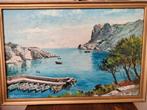 Scuola francese (XX) (firmato Andrè Raviol) - Calanque de, Antiek en Kunst