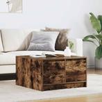 vidaXL Salontafel met lades 70,5x70x40 cm gerookt, Verzenden, Nieuw