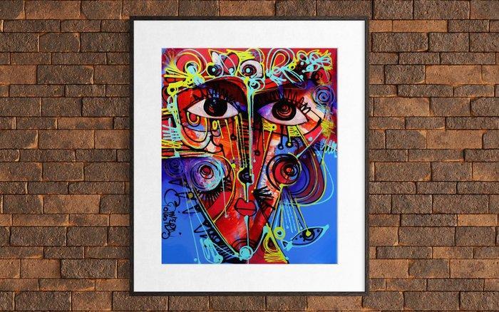 Simeon Gonzales - Mujer Adornada (NO RESERVE PRICE), Antiek en Kunst, Kunst | Schilderijen | Modern