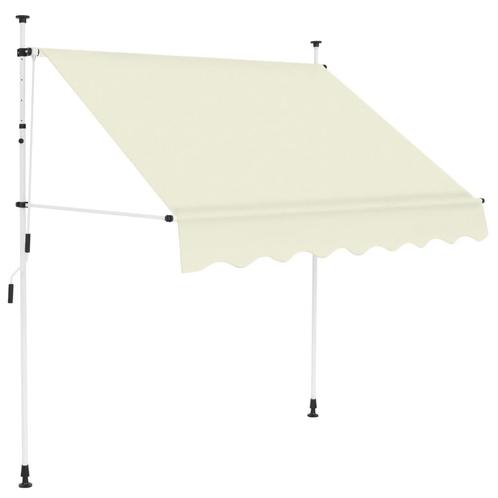vidaXL Luifel handmatig uittrekbaar 150 cm crème, Tuin en Terras, Zonneschermen, Nieuw, Verzenden