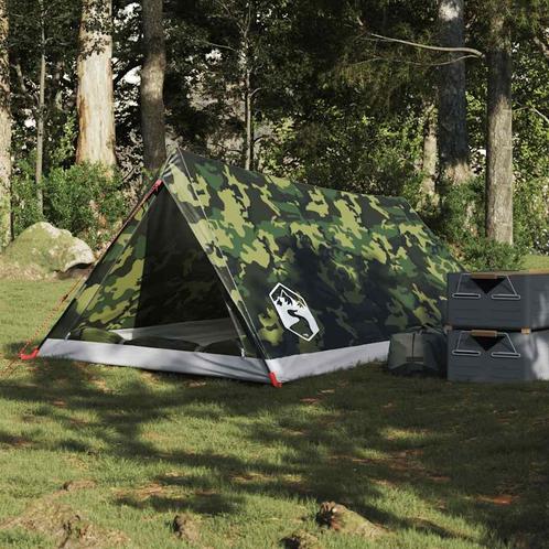 vidaXL Tent 2-persoons waterdicht camouflage, Caravans en Kamperen, Tenten, Nieuw, Verzenden