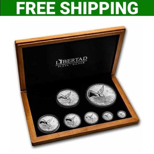 Mexique. 2021 Mexican Libertad Magnificent 7-Coin Proof Set, Postzegels en Munten, Edelmetalen en Baren