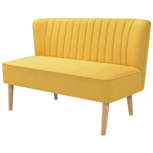 vidaXL Bank 117x55,5x77 cm stof geel, Huis en Inrichting, Zetels | Zetels, Nieuw, Verzenden