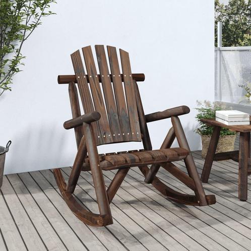 vidaXL Chaise à bascule de jardin 69x96x101 cm bois, Jardin & Terrasse, Ensembles de jardin, Neuf, Envoi