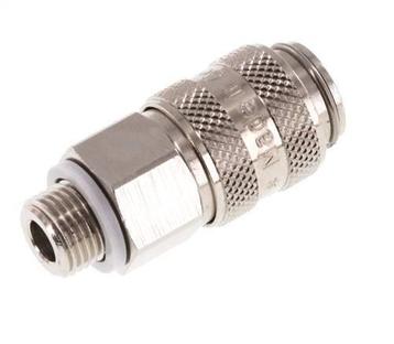Laiton nickelé Coupleur pneumatique DN 5 Douille G 1/8 pouce, Verzenden