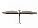 Veiling - Dubbele hangende parasol Taupe / sandy (2 * 300x30, Jardin & Terrasse