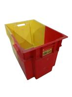 Stapelbak 600x400x400 mm Gesloten Nestbaar Rood/Geel, Ophalen of Verzenden