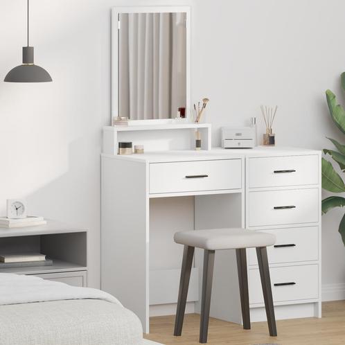 vidaXL Witte Kaptafel met Laden - 50x41x140 cm, Huis en Inrichting, Tafels | Kaptafels, Nieuw, Verzenden