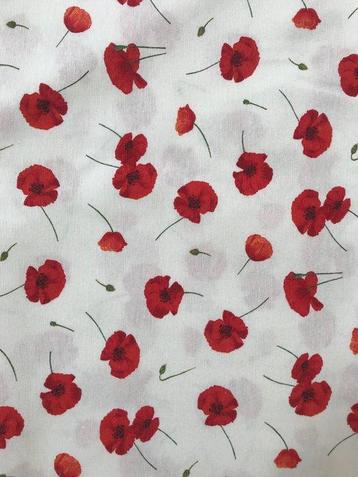 Tissu en coton élégant avec des pavots - Textile - 280 cm -