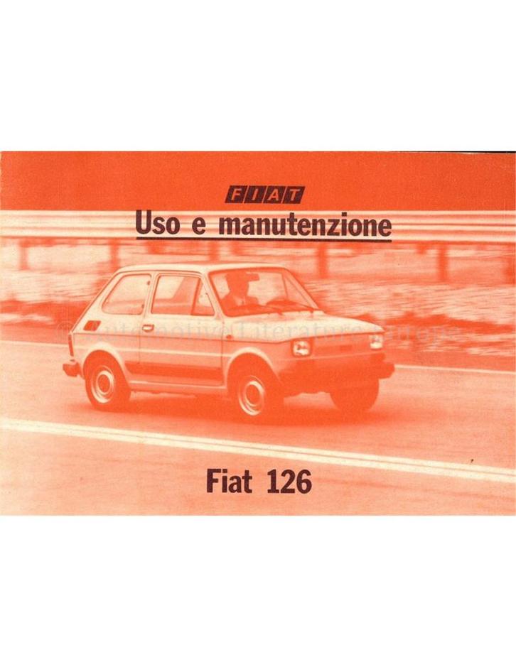 1981 FIAT 126 INSTRUCTIEBOEKJE ITALIAANS, Auto diversen, Handleidingen en Instructieboekjes