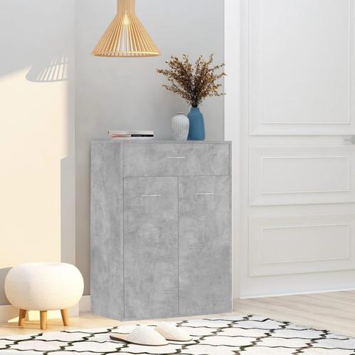 vidaXL Schoenenkast 60x35x84 cm bewerkt hout betongrijs, Huis en Inrichting, Kasten | Schoenenkasten, Nieuw, Verzenden