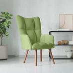 vidaXL Relaxstoel fluweel lichtgroen, Huis en Inrichting, Fauteuils, Verzenden, Nieuw