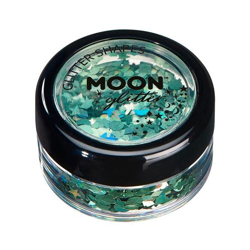 Moon Glitter Holographic Glitter Shapes Green 3g, Hobby & Loisirs créatifs, Articles de fête, Envoi