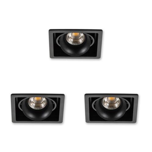 Spots inbouw Inbouwspot Bjorn 1 zwart set 3 stuks, Maison & Meubles, Lampes | Autre, Envoi