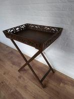 Bijzettafel - Met dienblad Koloniaal - Hout - Butlertray