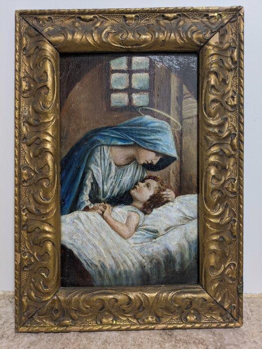 Europese school (XX) - Escena religiosa, Antiek en Kunst, Kunst | Schilderijen | Klassiek