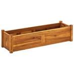 vidaXL Plantenbak verhoogd 100x30x25 cm acaciahout, Verzenden, Nieuw