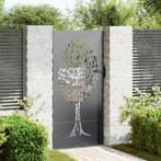 vidaXL Tuinpoort, Tuindeur 85x75 cm Corten Staal Boom Design, Verzenden, Nieuw