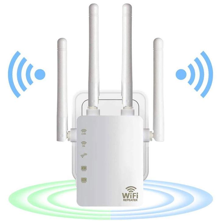 DrPhone WR4 Pro - Wifi Versterker - Range Extender - 5GHZ  +, Computers en Software, Routers en Modems, Nieuw, Verzenden