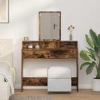 vidaXL Kaptafel met lade Gerookt eiken 100 x 41 x 140 cm, Huis en Inrichting, Verzenden, Nieuw
