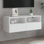 vidaXL Tv-wandmeubel 80x30x30 cm bewerkt hout wit, Huis en Inrichting, Kasten |Televisiemeubels, Verzenden, Nieuw