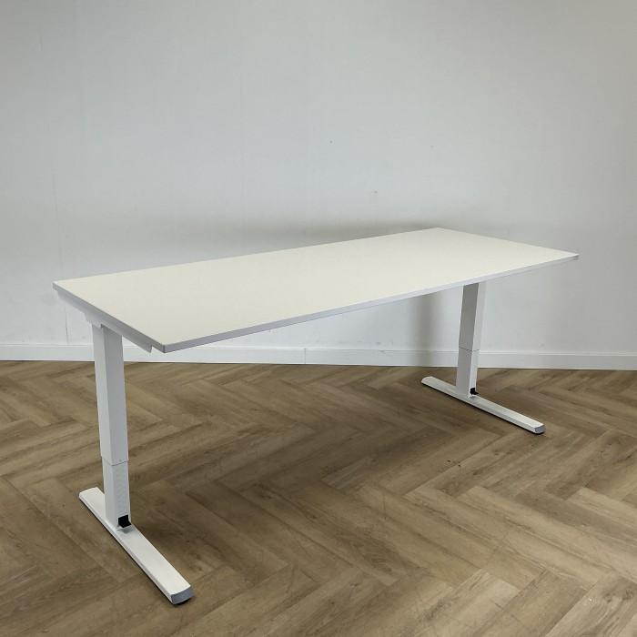 Haworth verstelbaar bureau vv kabelgoot  200x80 cm, wit, Maison & Meubles, Bureaux