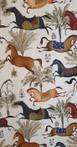 Zeldzame stof met paarden - oosters