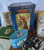 Blikken doos (15) - blik en hout - Groot lot antieke blikken, Antiek en Kunst