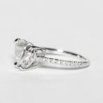 Zonder minimumprijs - Statement ring - 18 karaat Witgoud -