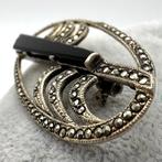 Zonder Minimumprijs - Broche Zilver Onyx
