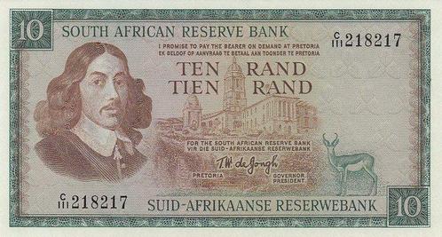 South Africa P 113b 10 Rand Nd 1967-76 Unc, Timbres & Monnaies, Billets de banque | Europe | Billets non-euro, Envoi