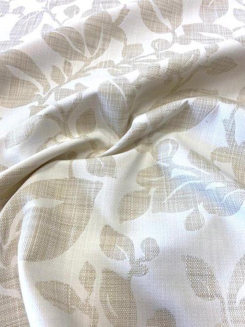 Prachtige crèmekleurige achtergrondstof met gestileerde, Antiek en Kunst, Antiek | Tapijten, Tafelkleden en Textiel