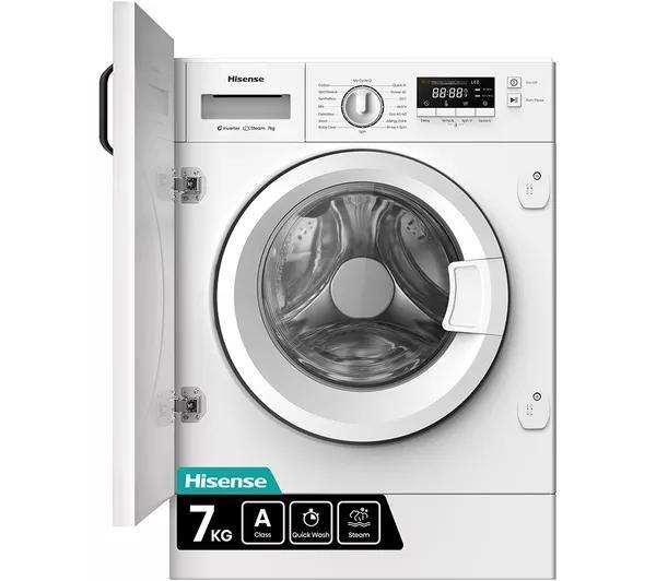 Hisense WF3M741BWI - Inbouw Wasmachine - 7 kg - 1400 tpm -, Elektronische apparatuur, Wasmachines, Ophalen of Verzenden