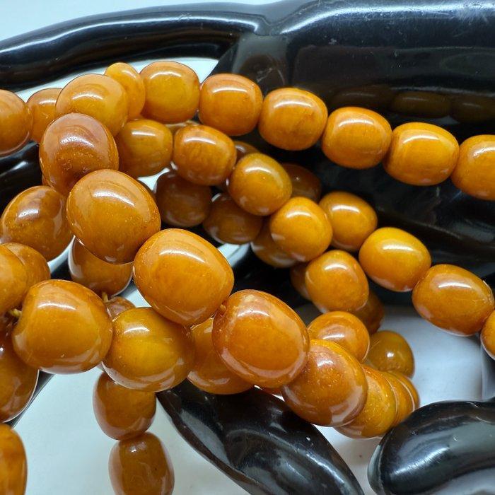 Baltisch amber tesbih gebedskralen rozenkrans, ronde, Antiek en Kunst, Curiosa en Brocante