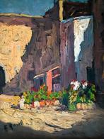 Eduard Rosell 1923 - 2019 - Patio con Pozo, Antiquités & Art, Art | Peinture | Classique
