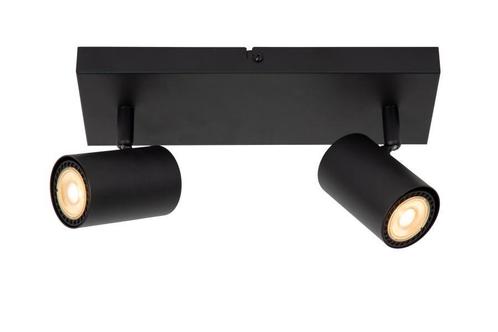 Lucide AMIGO Plafondspot 2xGU10 Zwart, Huis en Inrichting, Lampen | Plafondlampen, Nieuw, Metaal, Verzenden