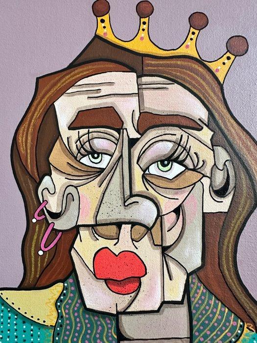 Aket Kubic (1989) - 337 of 365 : LA GALETTE DES REINES, Antiquités & Art, Art | Peinture | Moderne