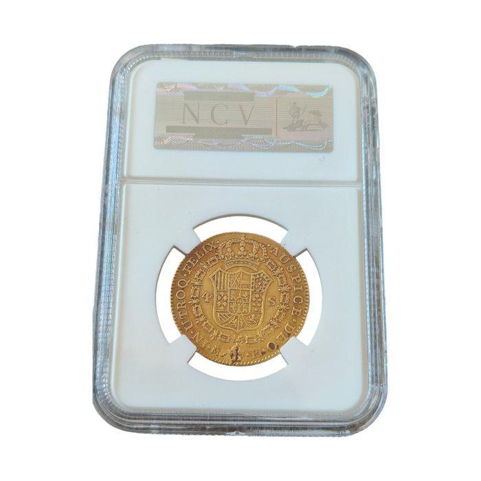 Spanje. Carlos III. 4 Escudos 1781 Madrid PJ, Postzegels en Munten, Munten | Europa | Niet-Euromunten