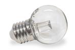 Led lamp Warm Wit E27 fitting | 1 watt | Heldere kap | Met, Verzenden