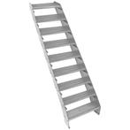 Verstelbare 9-delige verzinkte trap - 600 mm breed, Doe-het-zelf en Bouw, Ladders en Trappen, Verzenden, Nieuw