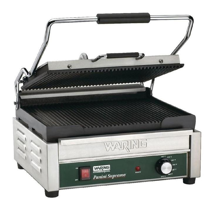Contactgrill/Panini grill l gietijzer | Geribd | 2.4kW |, Zakelijke goederen, Horeca | Keukenapparatuur, Nieuw in verpakking, Verzenden