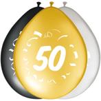 Ballonnen 50 Jaar Versiering 30cm 8st, Nieuw, Verzenden